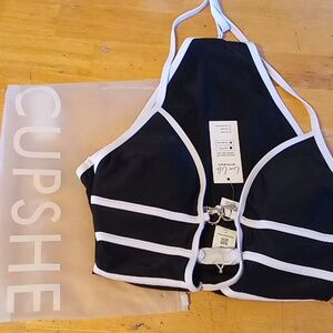 Cupshe Black and White One Piece Swimsuit